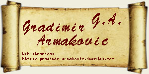 Gradimir Armaković vizit kartica